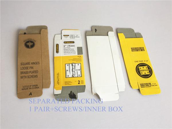 Durable Electrophic Plated Heavy Door Hinge One Pair With Screws Into Box