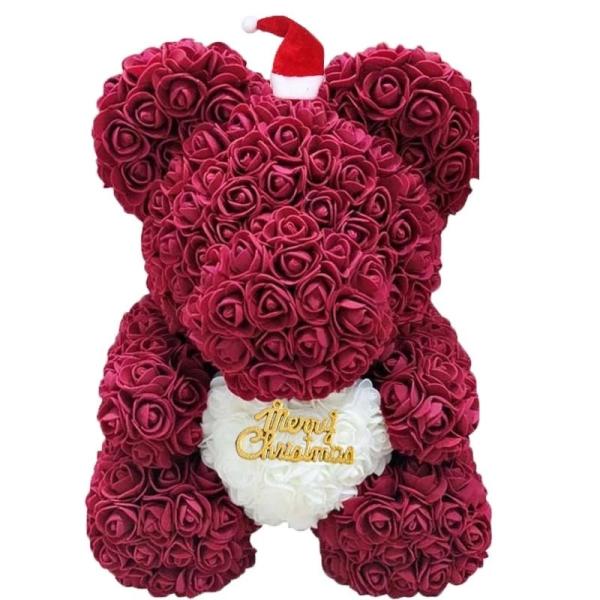 Long Lasting Preserved 40cm Size Roses Bear with Gift box That Lasting 3 Years  Valantines day gift