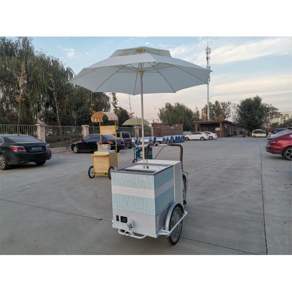 214*83*240cm Commercial Coffee Bike for Hot Drinks and Tea Stainless Steel Tricycle