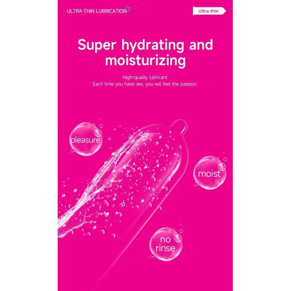 Bulk Pack of 10 Pieces/Box Sensitive Skin Friendly Lubricated Condoms Fragrance Free
