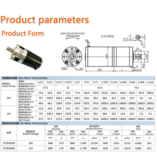 мотор планетарной шестерни 70mm почистил безщеточное щеткой с шестернями металла