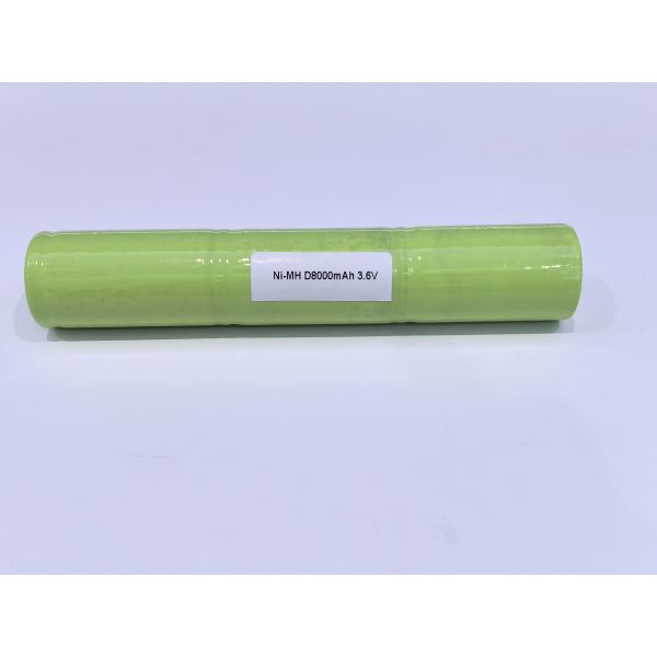 Rechargeable Ni-MH D-Cell Battery Pack, 3.6V High Capacity 8000mAh for Long Runtime