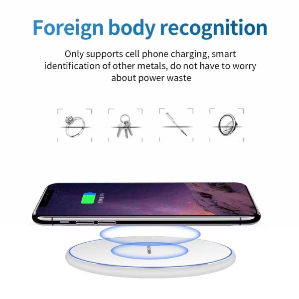 Aluminum Alloy Fast Wireless Charging Pad 15W Mobile Phone Smart Charger with PD Function CE FCC ROSH Certified
