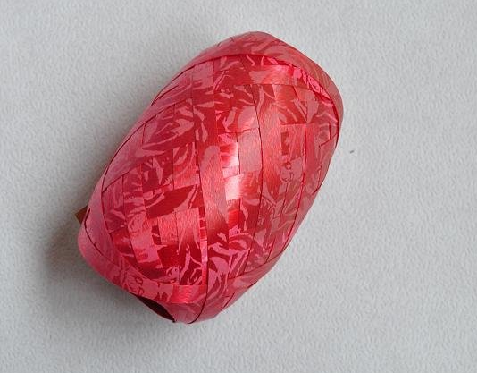 Red , white , violet  Balloon Ribbon Egg , Crimped solid Gift curly ribbon egg