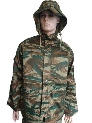Hooded Camouflage Training Top with Versatile Functions  Zipper Metal Button Closure