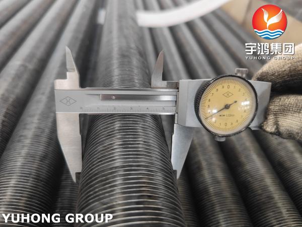 SA209 Wound L Finned Heating Pipe ASME Welded Base Tube With AL1060 Fins In Air Cooler