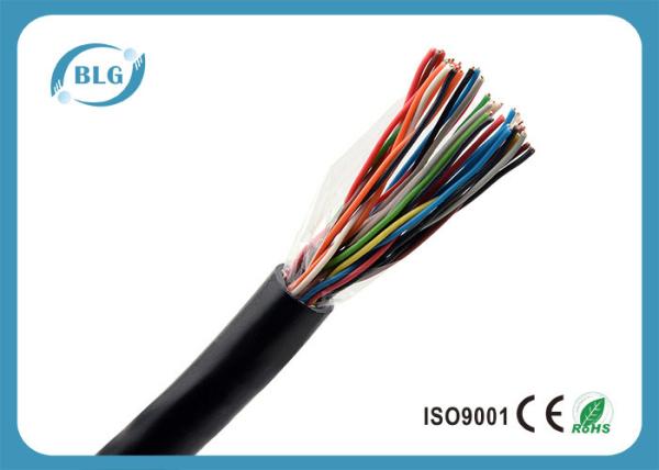 Underground Digital Telephone Cable / Black Multi Line Phone Cord OEM Supply