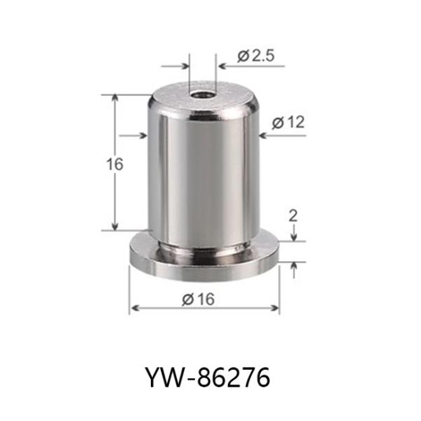 ∅16*16mm Dia Brass Plated Satin Silver Ceiling Wire Attachment Part YW86276