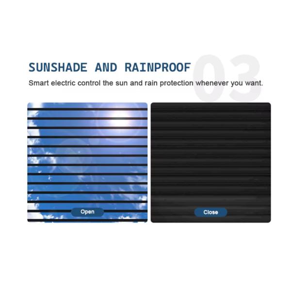 Luxury outdoor shutters awning Terrace awning waterproof electric