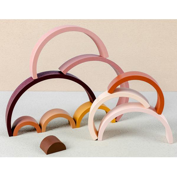 Montessori Rainbow Building Block Baby Wooden Toy Safe Non-toxic DIY Creative Stacking Balance Game Educational Toy