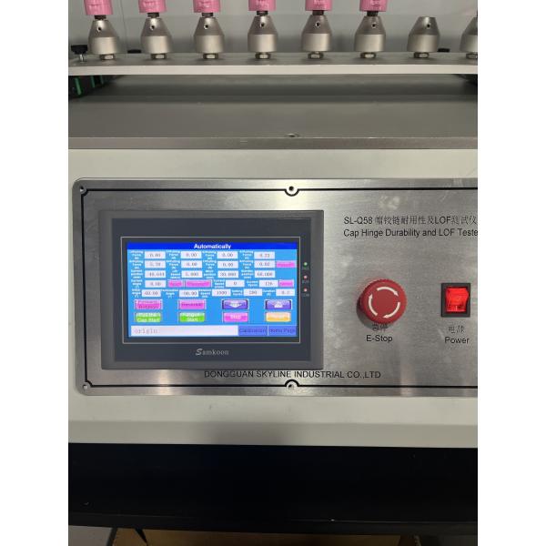 Cap Hinge Durability and LOF Tester with 8 Test Stations