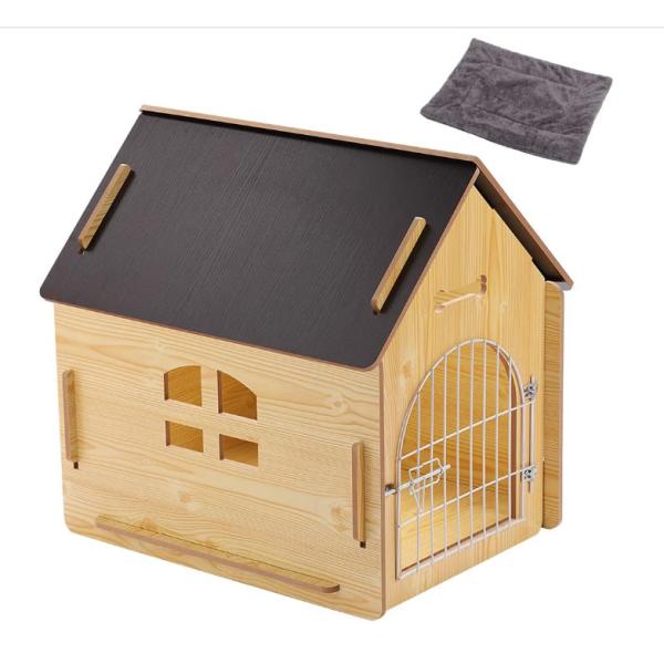 Hot Selling Indoor and Outdoor Breathable Dog Crate Wooden Pet House With Roof for Dogs