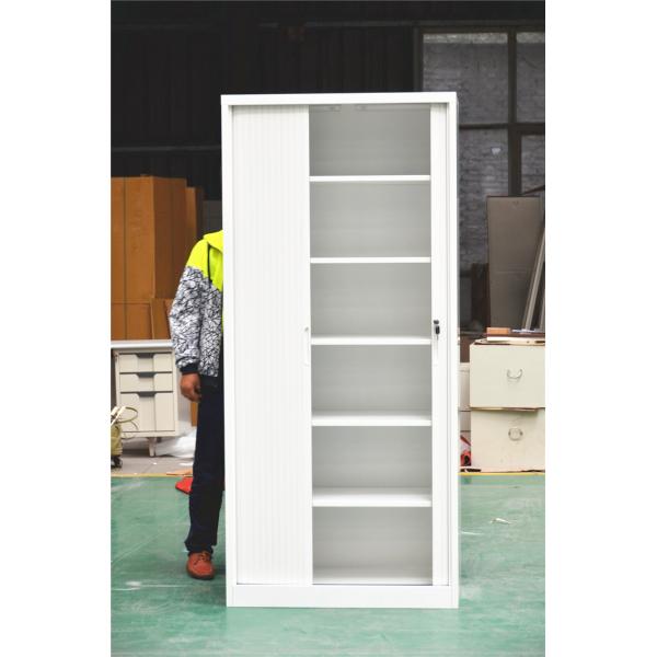 School Supermarket Light Grey Two Shelves Stainless Steel Cabinets