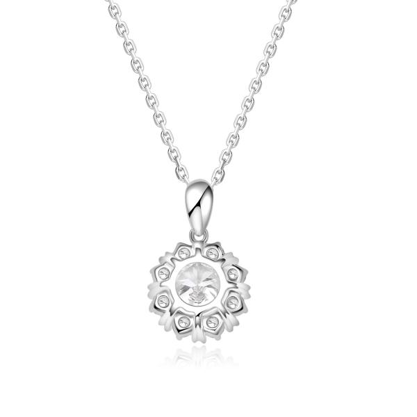 Classic Design 18k Gold Lab-Grown Diamond Pendant White Diamond Jewelry For Gifts And Party
