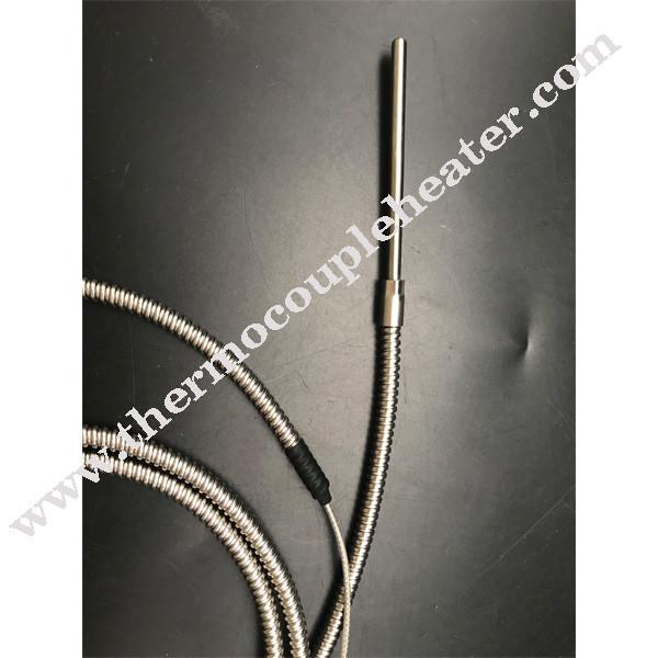 Tipo revestido de aço inoxidável tipo par termoelétrico do diâmetro 1.0mm 1.5mm 3.0mm 6.0mm da ponta de prova de K/j/n