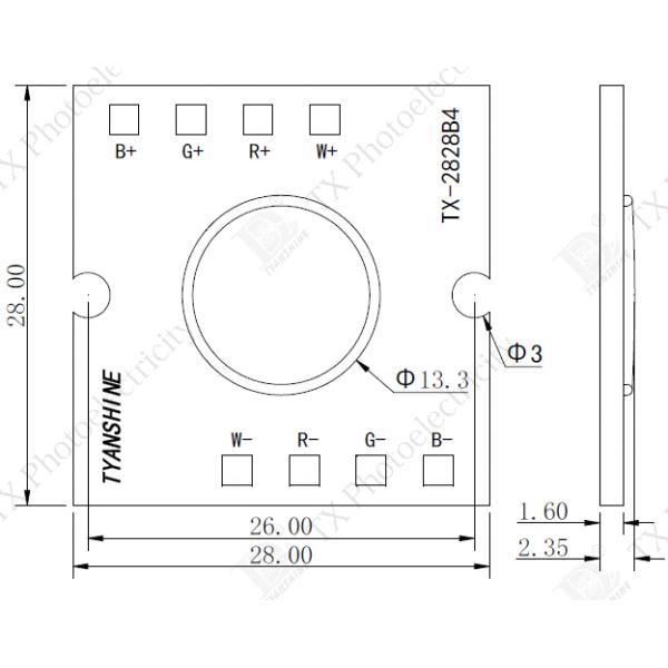 30W COB Multichip LED Array , RGBW Diming Flood Lighting LED Arrays