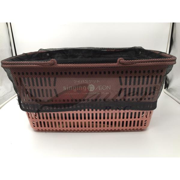 Black 420D Polyester Reusable Folding Shopping Bags For Supermarket Shopping