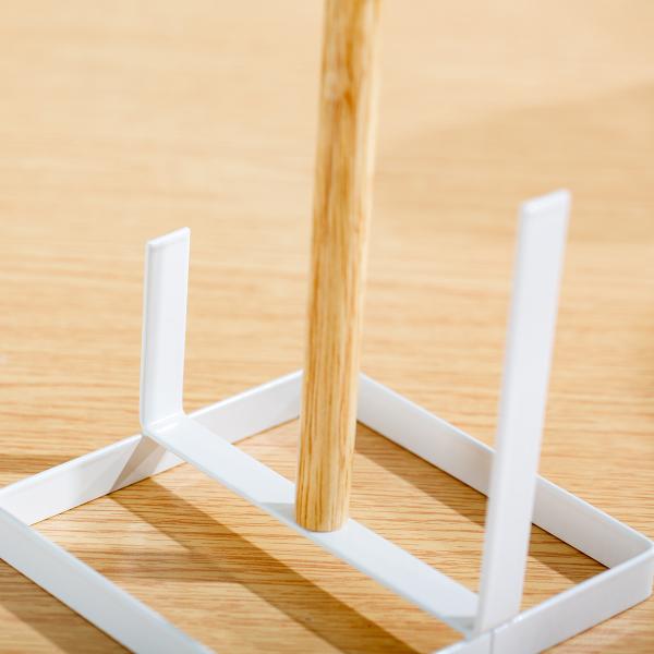 Disassembly Wire Bamboo Kitchen Paper Roll Holder Restaurant Paper Towel Holder Steel Kitchen Tissue Holder