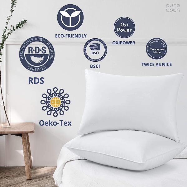 Luxurious Feathers and Down White Pillow Inserts for a Cozy Home Decor Sofa Cushion