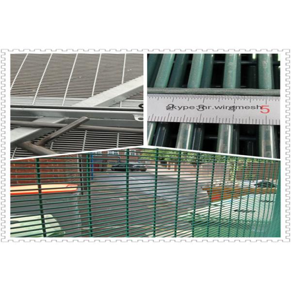 Anti Theft 358 Mesh Fencing Q235 Galvanized Steel Clearvu Security Fence