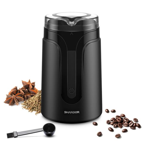 40g Small Automatic Espresso Maker , Mini Spice Bean Matte Black Coffee Grinder
