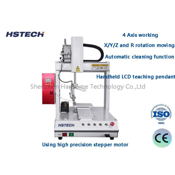 Máquina de soldadura automática de 4 ejes, ajustada en múltiples direcciones, con rotación