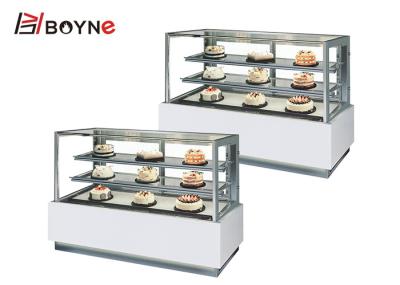 Coffee Bakery Shop Glass Cake Display Chiller R134A Pastry Showcase Cabinet