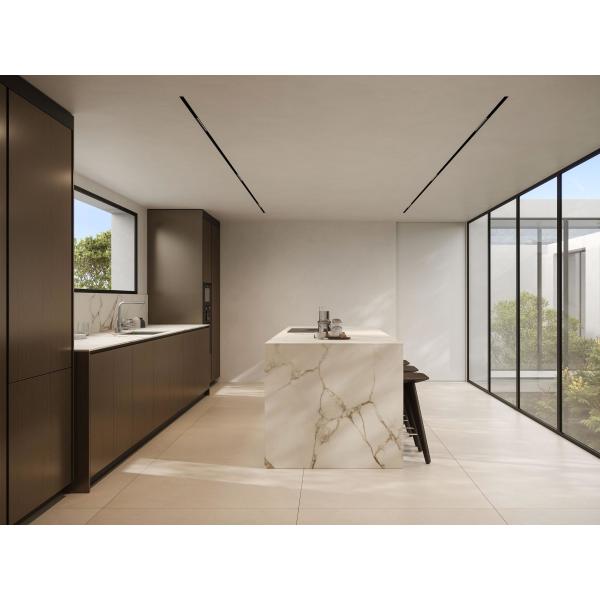 Meubles de cuisine en faisceau de bois haut de gamme pour appartements et hôtels