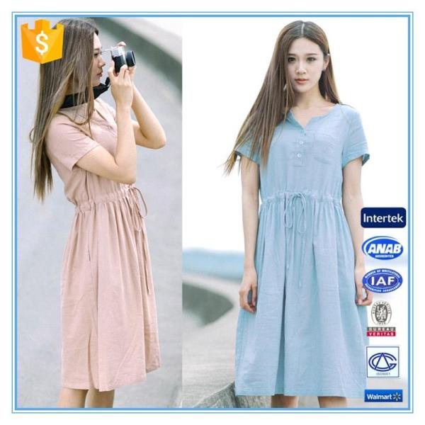 2016 Новые дамы горячая продажа Плюс размер лененое платье Производитель в Китае