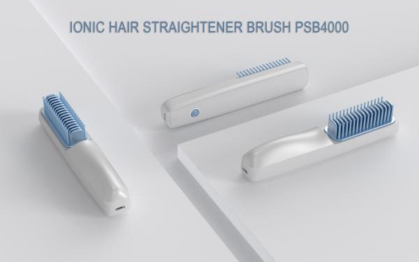 USB Rechargeable Flat Iron Cordless Hair Straightener Brush
