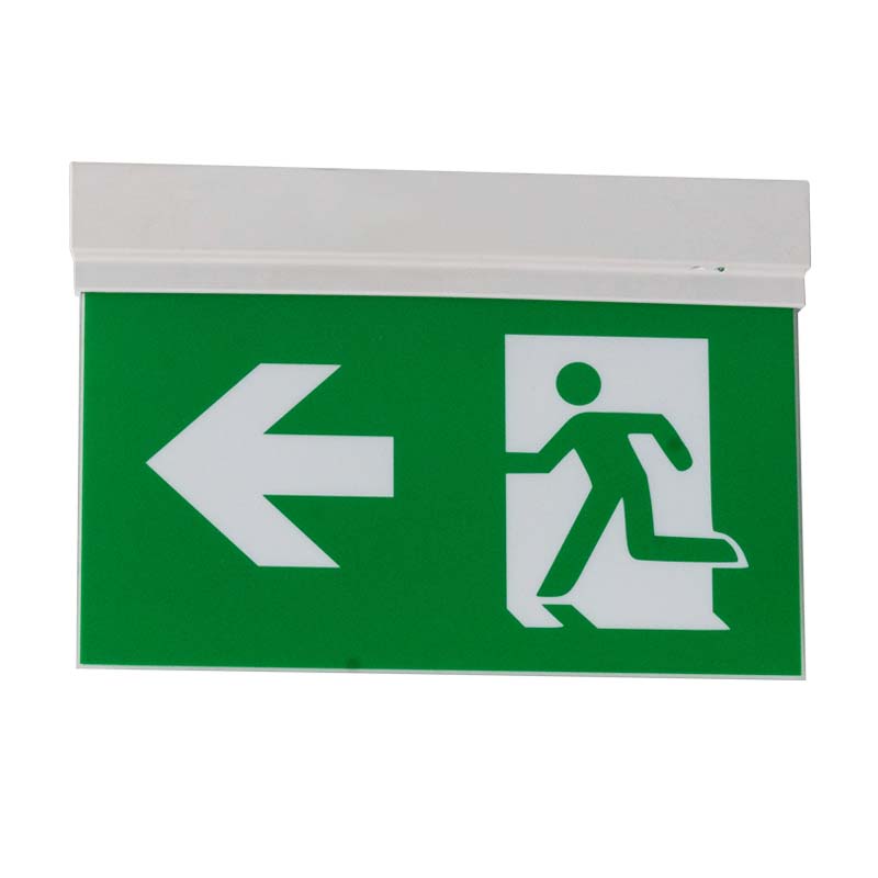 Wall Surface Mounted Built-in Battery LED Rechargeable Emergency Exit Light Double Sided Exit Sign