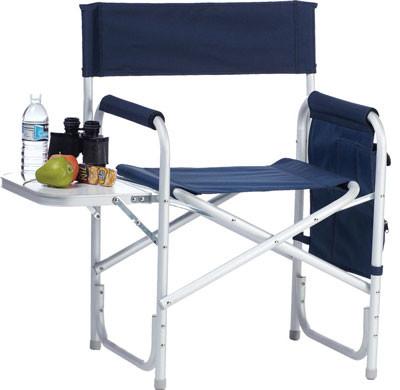 Folding Sports Chair 250 Lbs With Side Table And Pouches