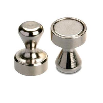 Customized Color Neodymium Push Pin Magnets With Metal Case Dia 12-25mm