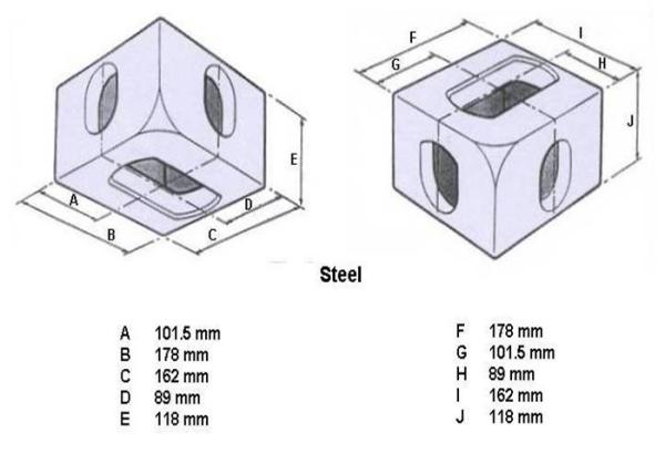 ISO1161 Standard Lower corner fitting  BL/BR  as container parts