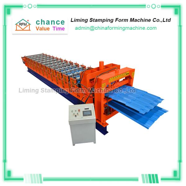 Galvanized L8200mm Roof Panel Roll Forming Machine PLC Control