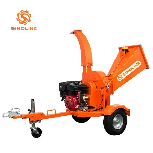 Small Portable Wood Chipper Shredder Gas Powered Garden Tree 15hp 2000rpm Min