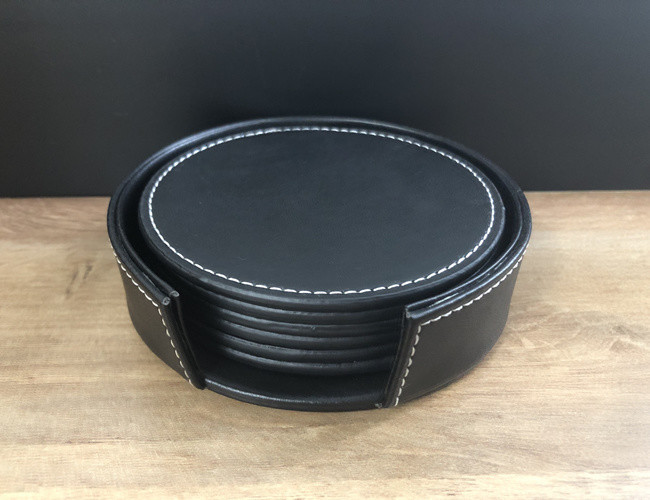 каботажные судн 10x 4cm круглые кожаные подгоняли каботажные судн напитка черноты чашки