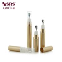 A0035 7.5ml 10ml 15ml 注射 PP PCR リサイクルプラスチックボトル 亜鉛合金アプリケーター付き 目元美容液用