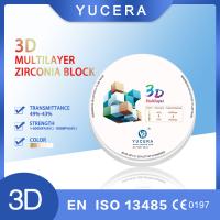 Yucera 3D mais o sistema aberto do bloco 98x16mm da zircônia de Multilaer para a coroa traseiro