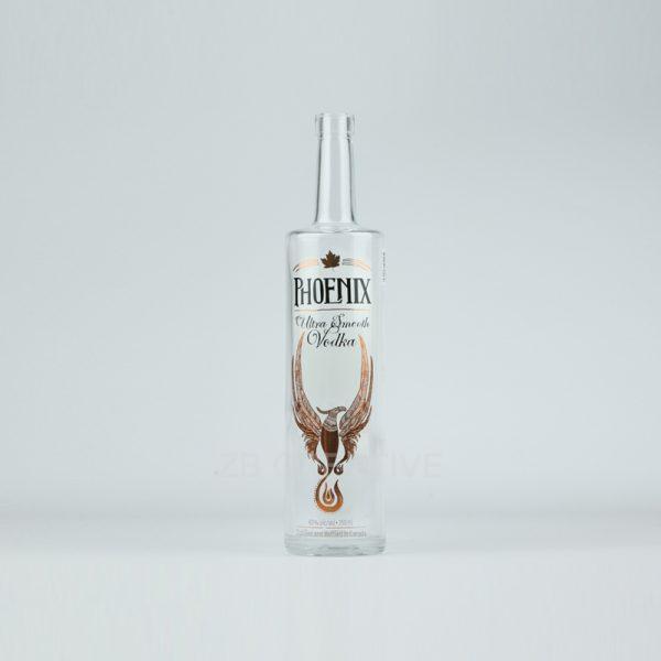 Cork Top Empty Glass Spirit Bottles For Brandy 650g 750ml High White CY-877