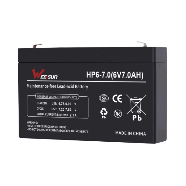 Deep Cycle Solar LED Battery 6v 7ah For Security Systems Access Control Devices