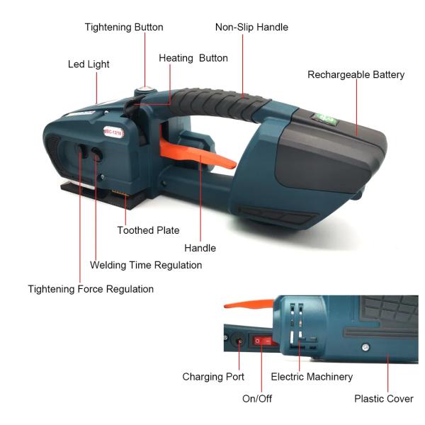 Manual Electric Box Strapping Machine Portable Battery Strapping Machine Plastic PET PP Belt Strapper Tool