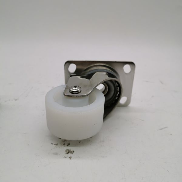 Heavy Loading 2.5″ Top Plate Swivel 304 Stainless Steel Caster with Total Brake – PA Nylon Wheel Plain Bearing Casters