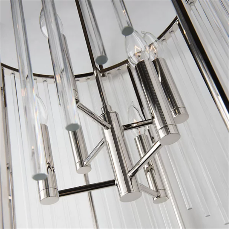 Customized Design Adjustable Height Brass Crystal Chandelier with 50000 Hours Lifespan LED Pendant Lights