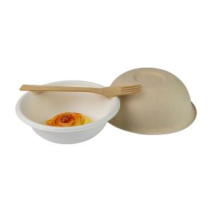 Microwavable biodégradable de la bagasse 16oz de conteneurs jetables de salade