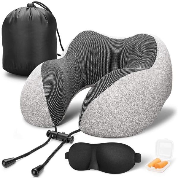 Polyurethane Memory Foam U-Shaped Neck Pillow for Rest and Comfortable Traveling Relief