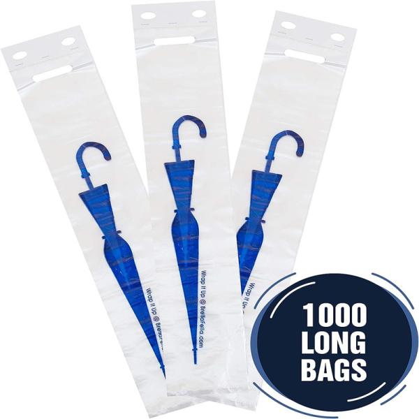 Biodegradáveis Sacos de embalagem de guarda-chuvas de plástico transparente Sacos úteis de guarda-chuva molhada