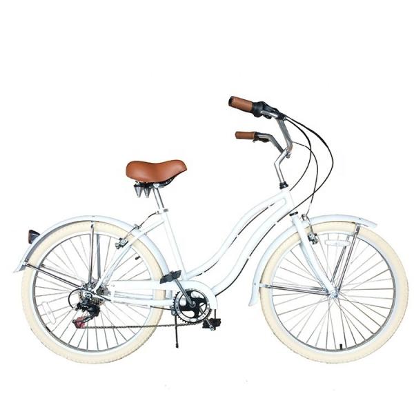 OEM Customized CE Beach Cruiser Bike 26 3.0 Tire Hi-Ten Steel Frame Shimano 7S 7 Speed