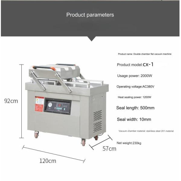 Textiles Thermoforming Vacuum Packing Machine 0.63CBM 500mm Seal Length with Design