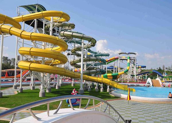 High Speed Combination Custom Water Slides Water Play Equipment For Amusement Park